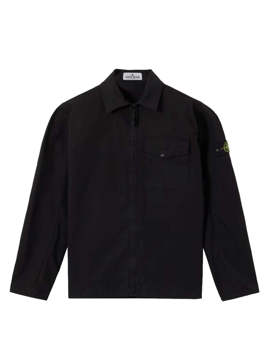 Stone Island Junior Oversized-Fit Overshirt in Black