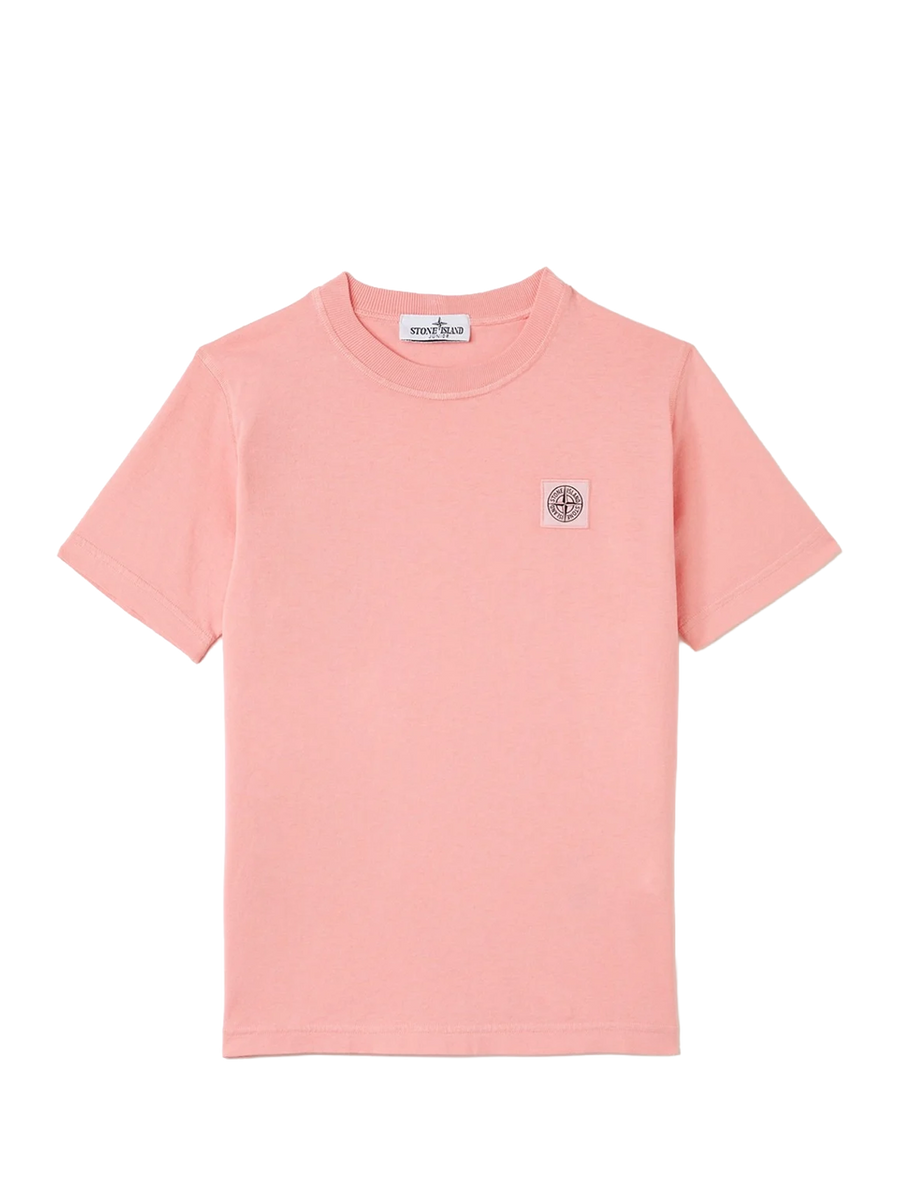 Stone Island Junior T-Shirt With Logo in Roze