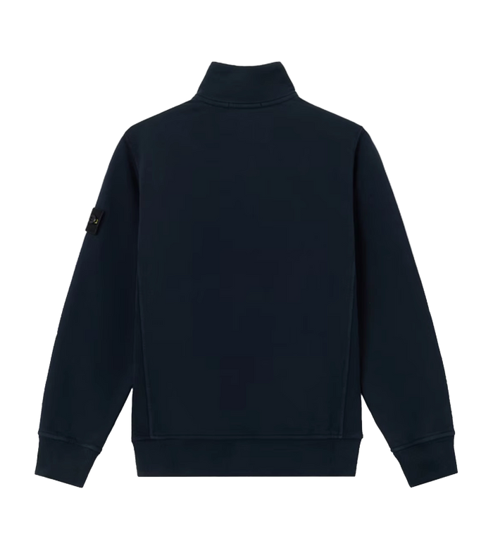 Kids Brushed Organic Cotton Fleece Half-Zip Sweatshirt Navy Blue