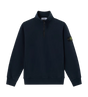 Kids Brushed Organic Cotton Fleece Half-Zip Sweatshirt Navy Blue