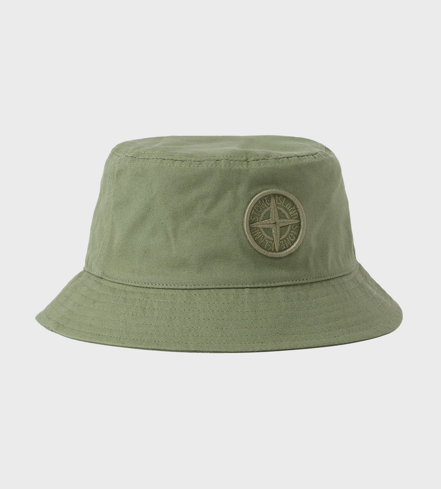Logo-patch Bucket Hat Olive Green