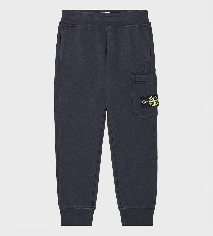 Side Logo-patch Detail Trousers Navy Blue