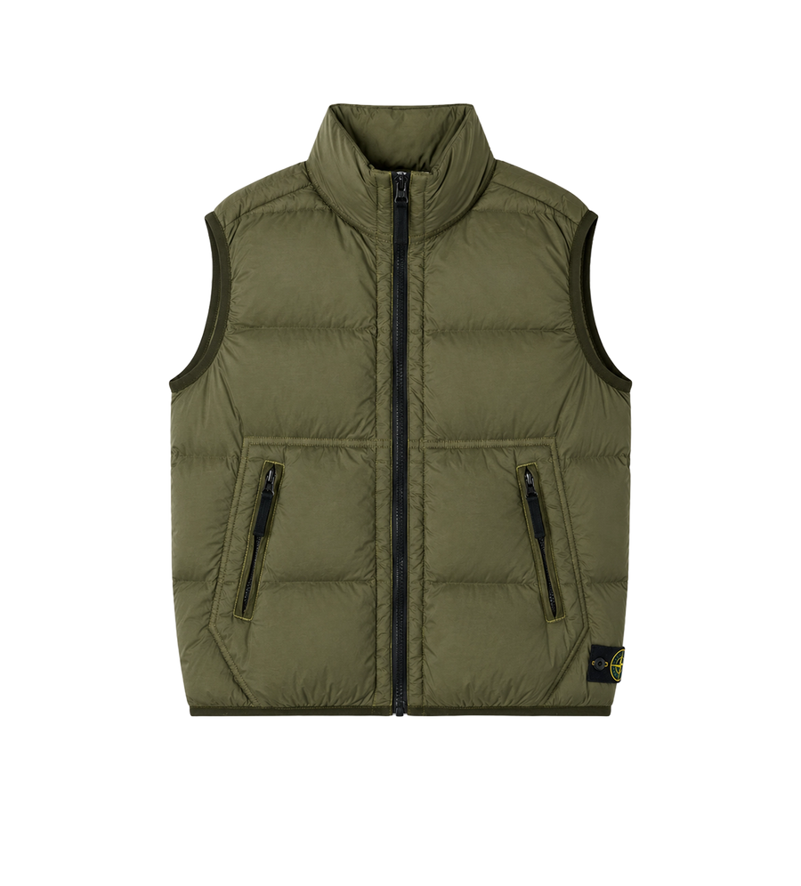Kids Compass Quilted Down Vest Green