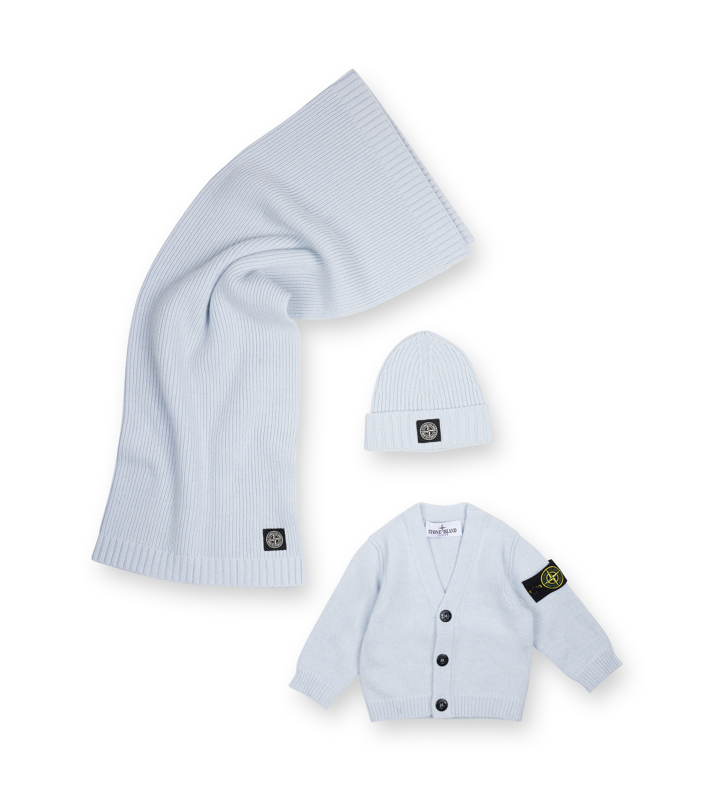 Stone Island Baby Kit in Wool Cashmere in Dust Blue