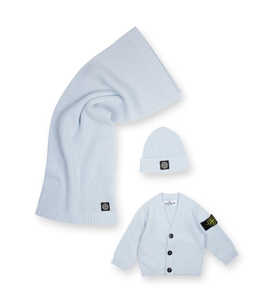 Stone Island Baby Kit in Wool Cashmere in Dust Blue