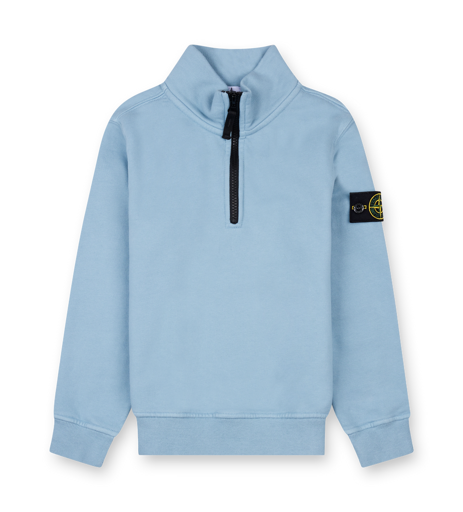 Stone Island Compass Halfzip Sweater in Light Blue (Kids)