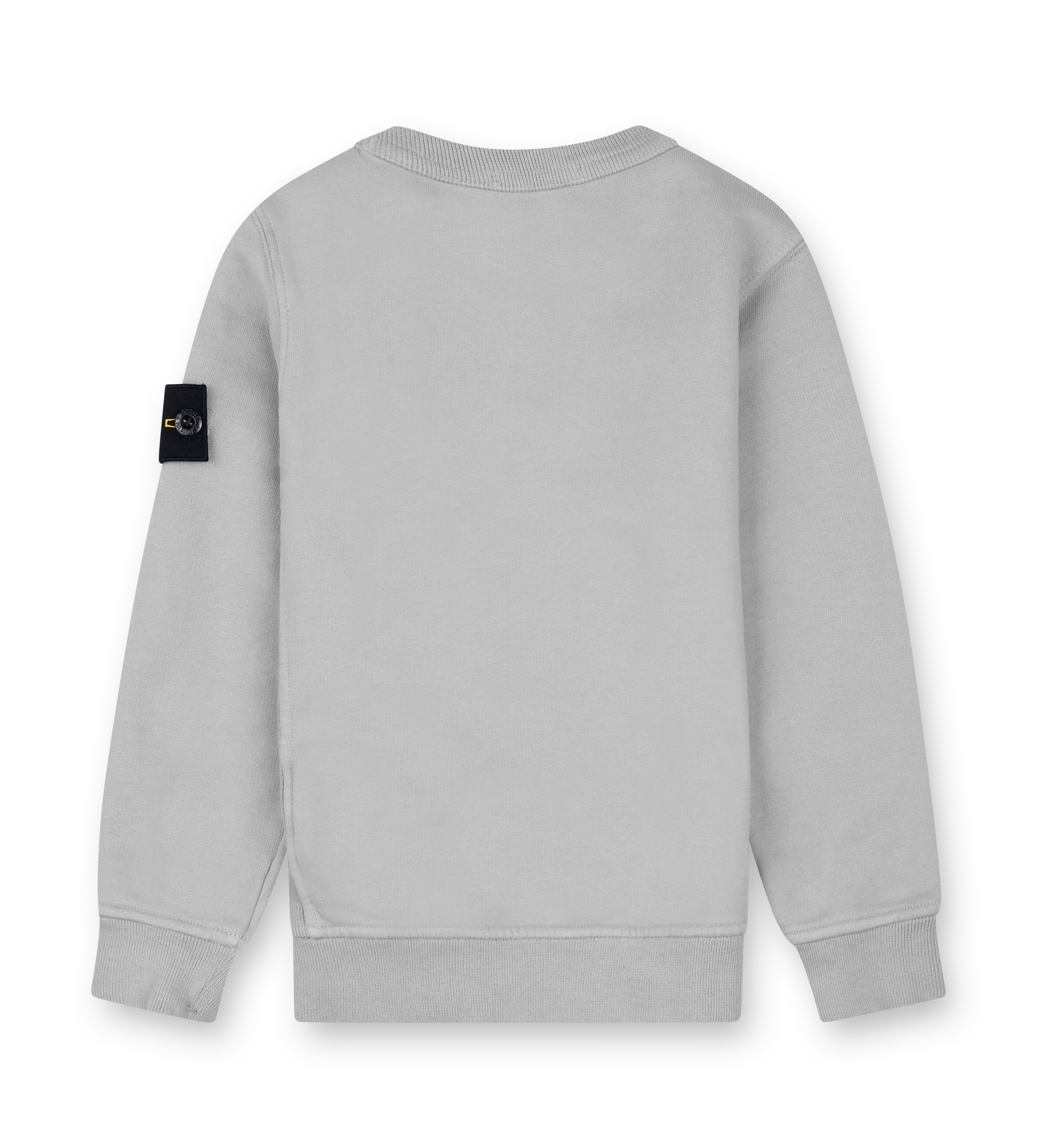 Stone Island Compass Patch Crewneck Sweater in Pearl Grey (Kids)