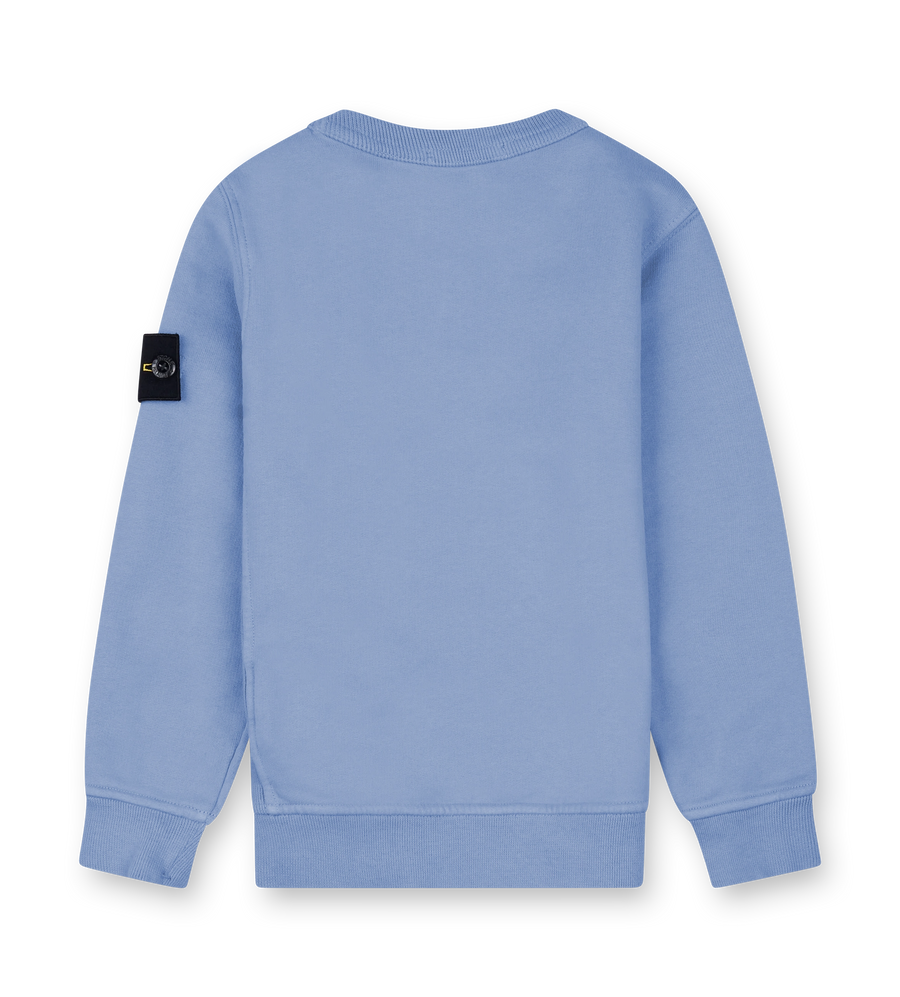 Stone Island Compass Patch Crewneck Sweater in Powder Blue (Kids)