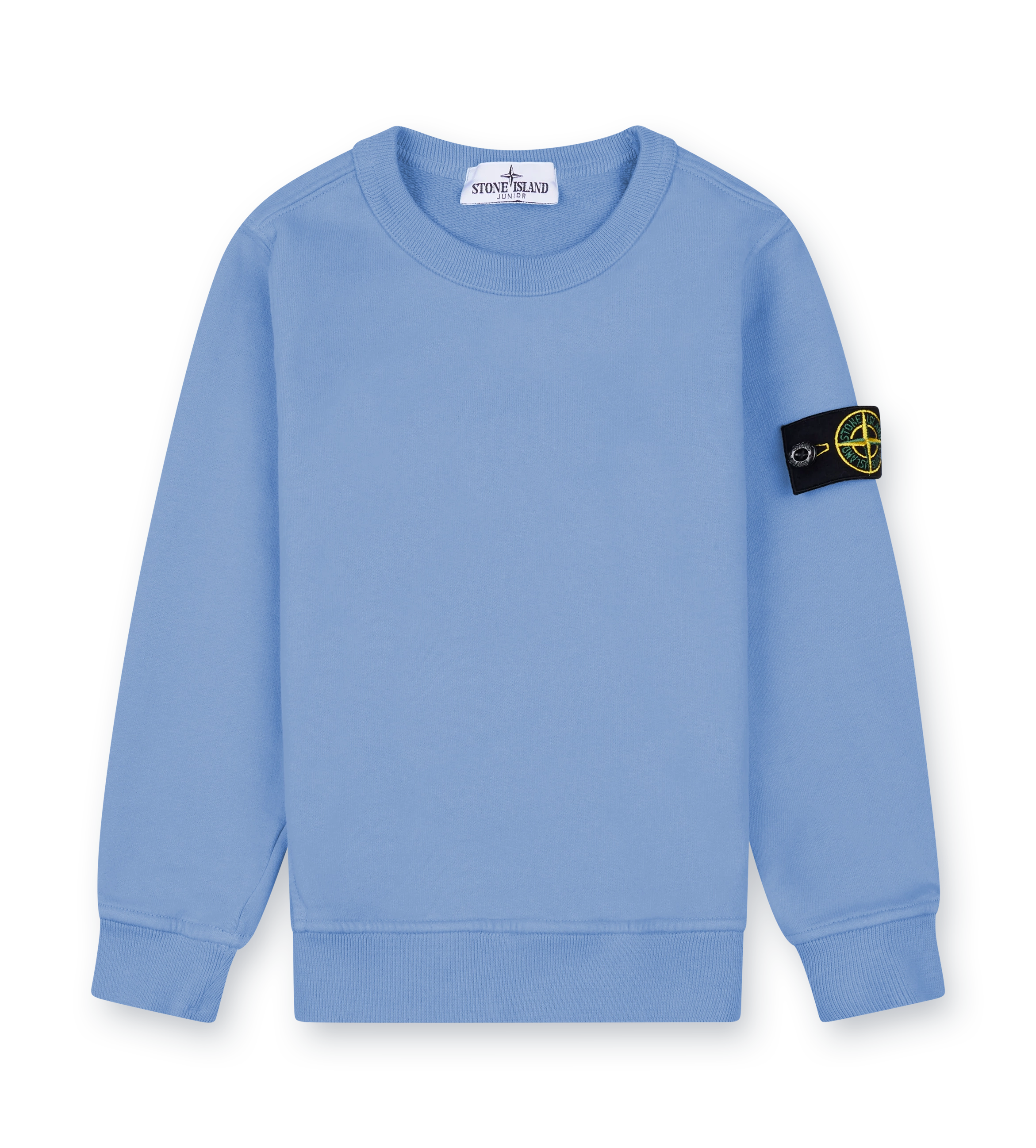 Stone Island Compass Patch Crewneck Sweater in Powder Blue (Kids)