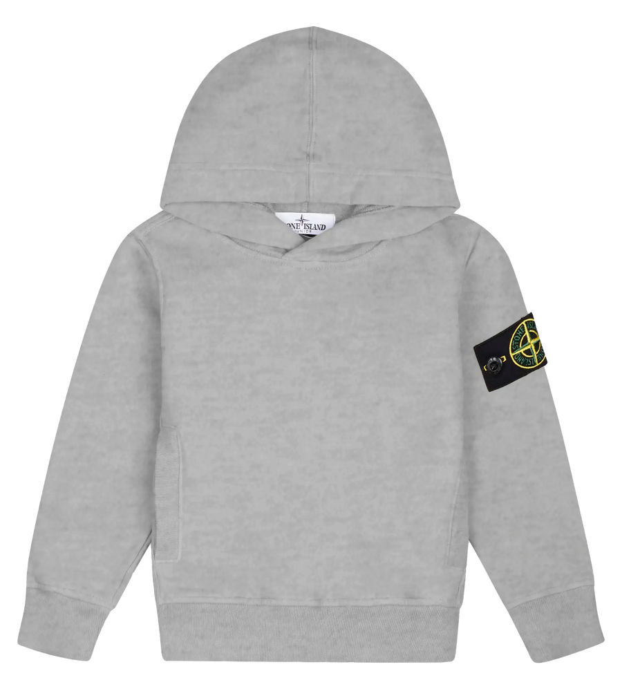 Stone Island Junior Cotton Hoodie in Dust Grey (Kids)