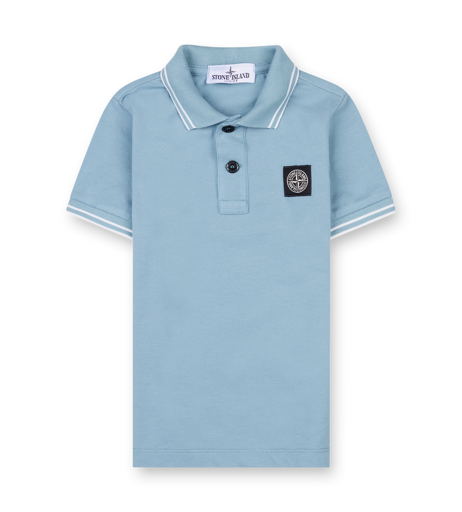 Stone Island Compass Polo Shirt in Light Blue (Kids)