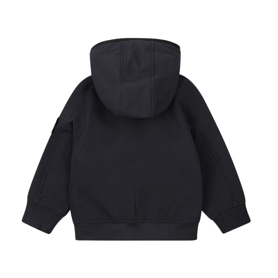 Stone Island Hooded Softshell Jacket in Black (Kids)