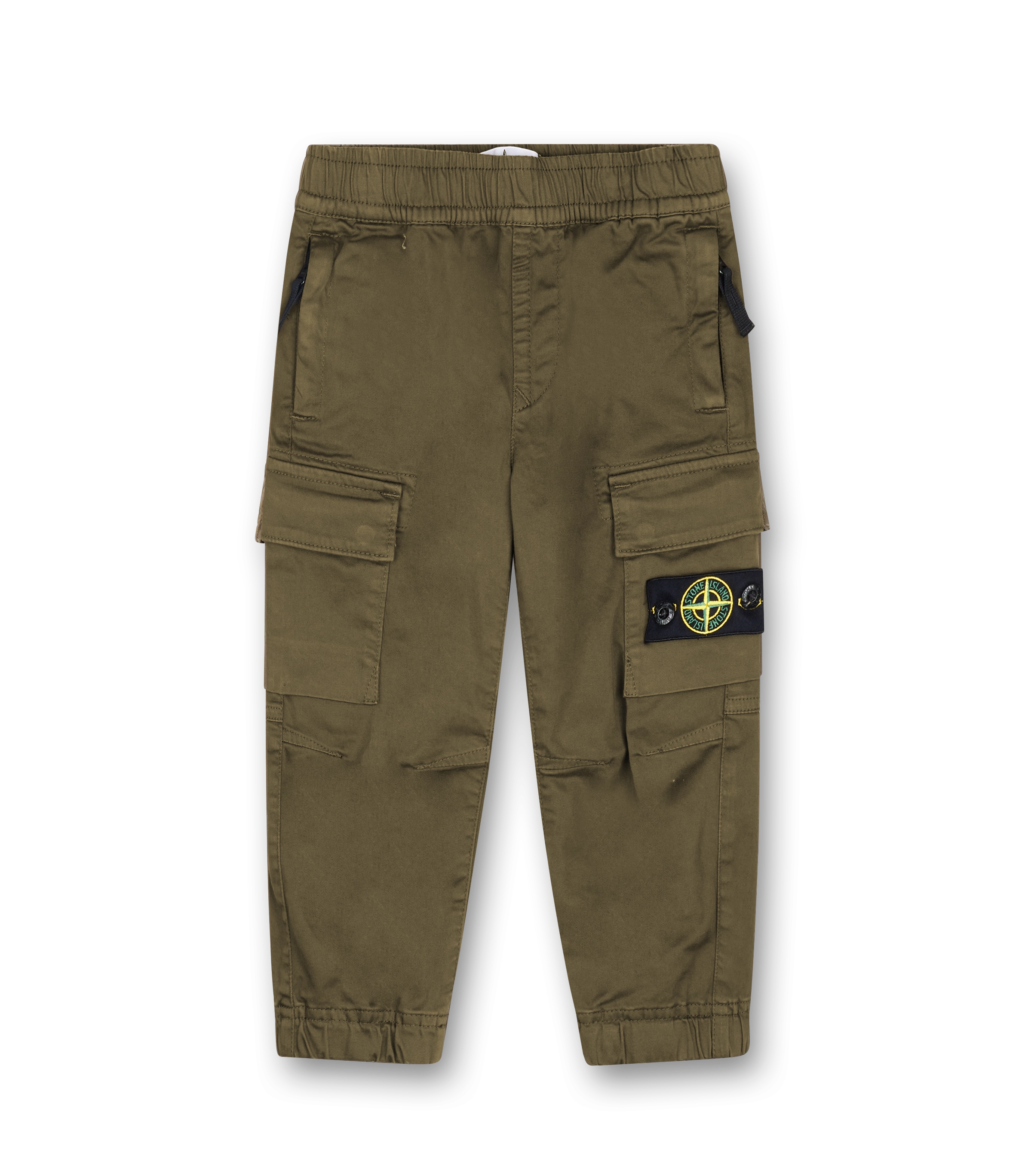 Stone Island Junior Cotton Cargo Trousers in Military Green (Kids)