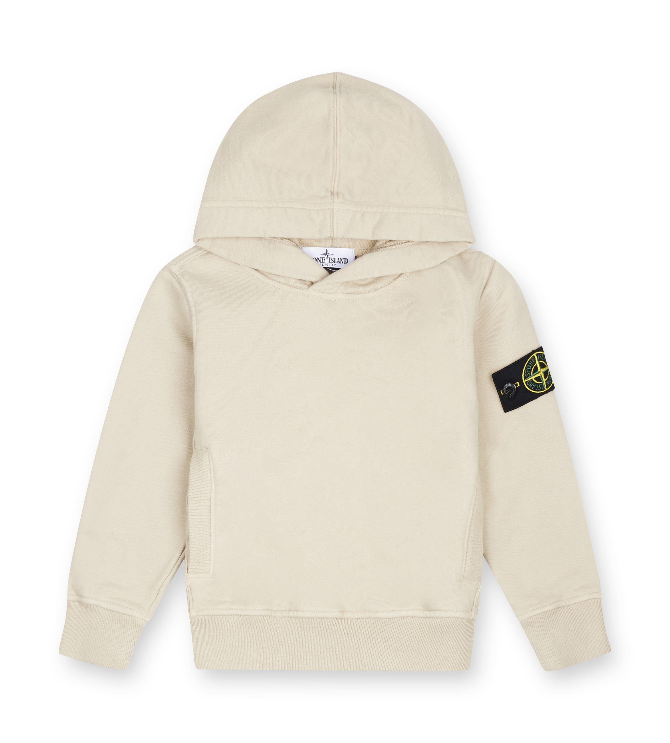 Stone Island Junior Cotton Hoodie in Sand