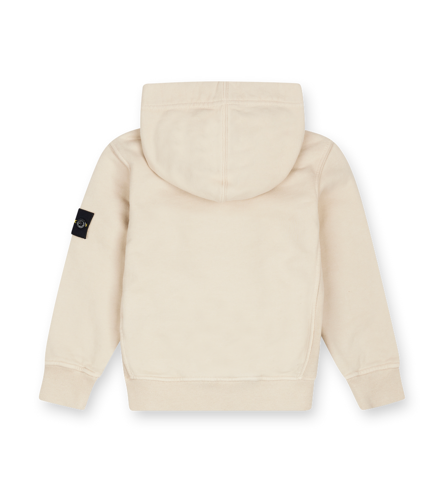 Stone Island Junior Cotton Hoodie in Sand
