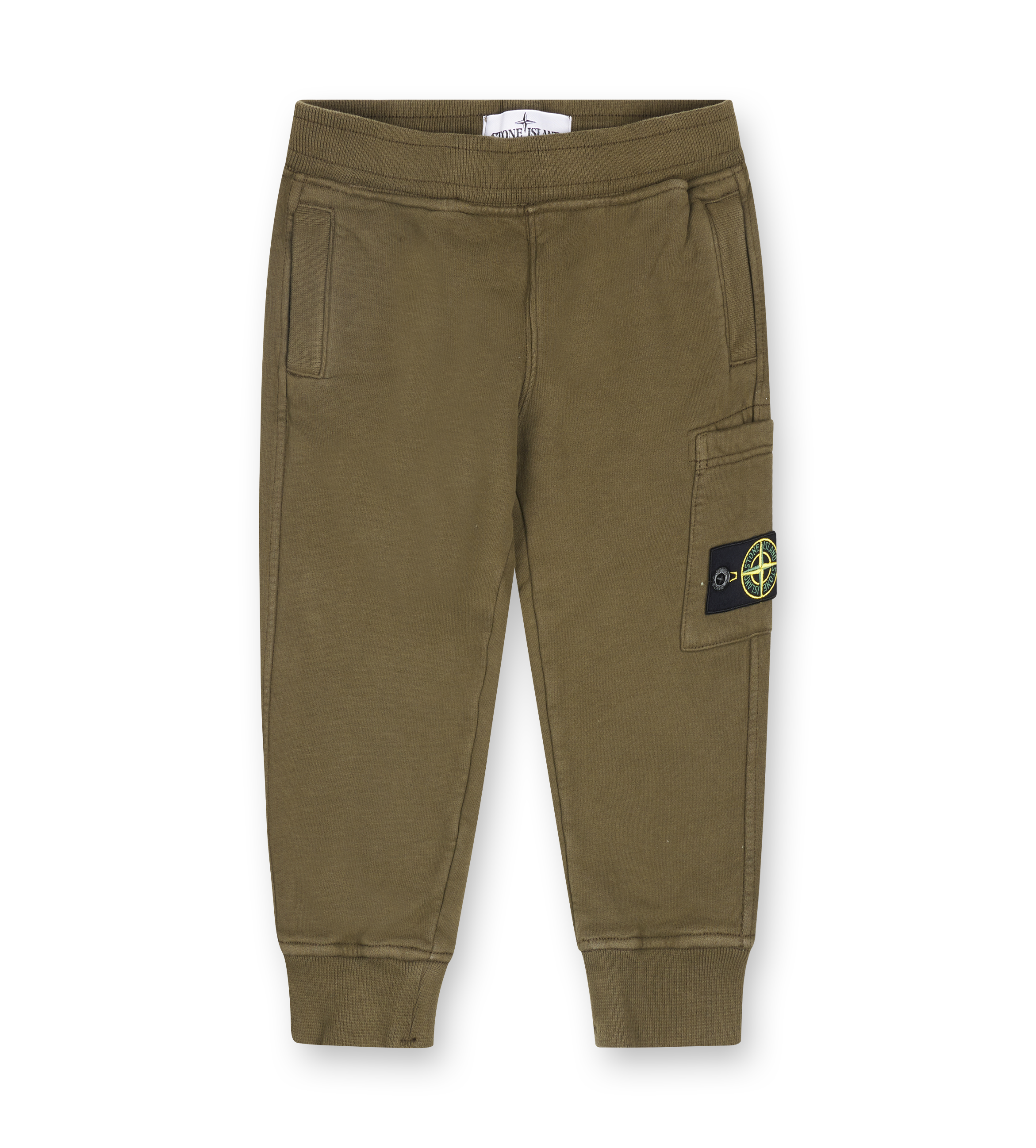 Stone Island Junior Cotton Jogging Trousers in Military Green (Kids)