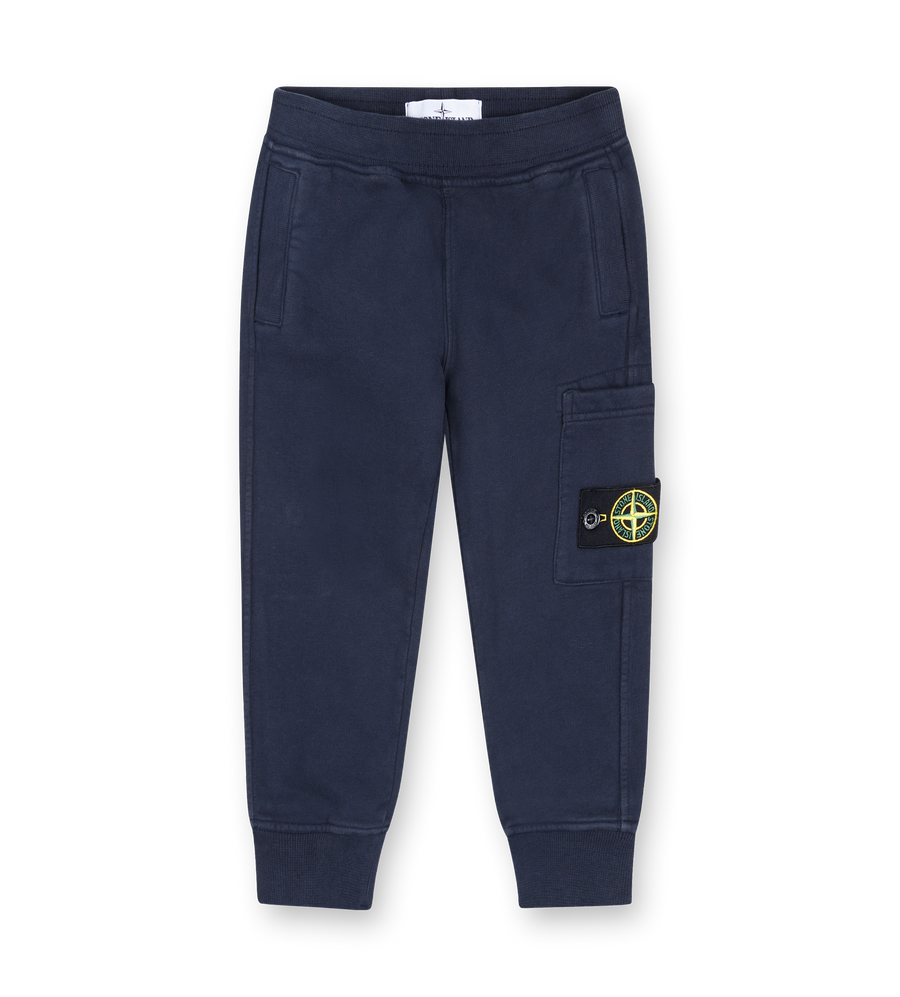 Stone Island Junior Cotton Jogging Trousers in Navy Blue (Kids)