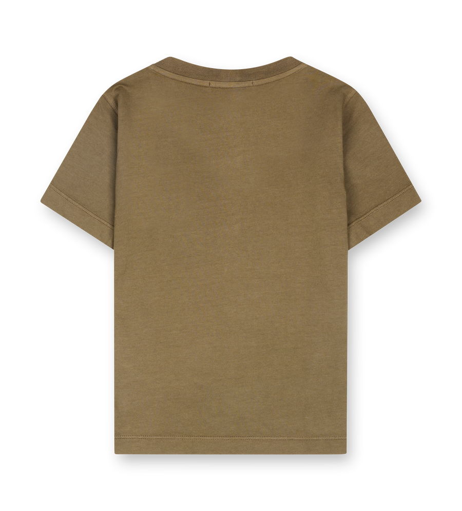 Stone Island Junior Embroidered Logo T Shirt in Military Green (Kids)