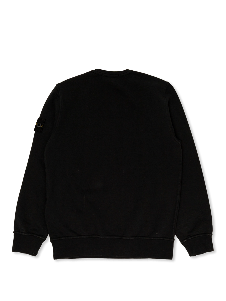Stone Island Junior Logo Patch Crewneck Sweatshirt in Black