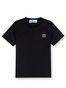 Kids Junior T-shirt met logopatch in zwart