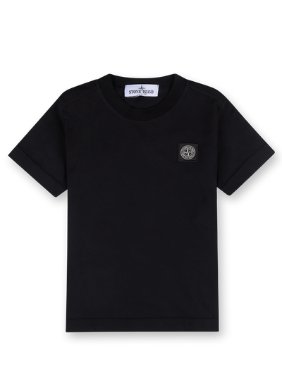 Kids Junior T-shirt met logopatch in zwart