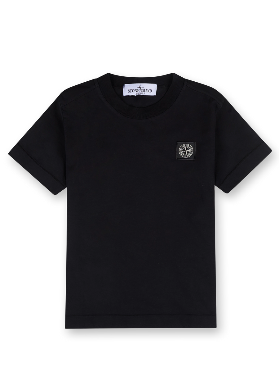 Stone Island Junior T-shirt met logopatch in zwart