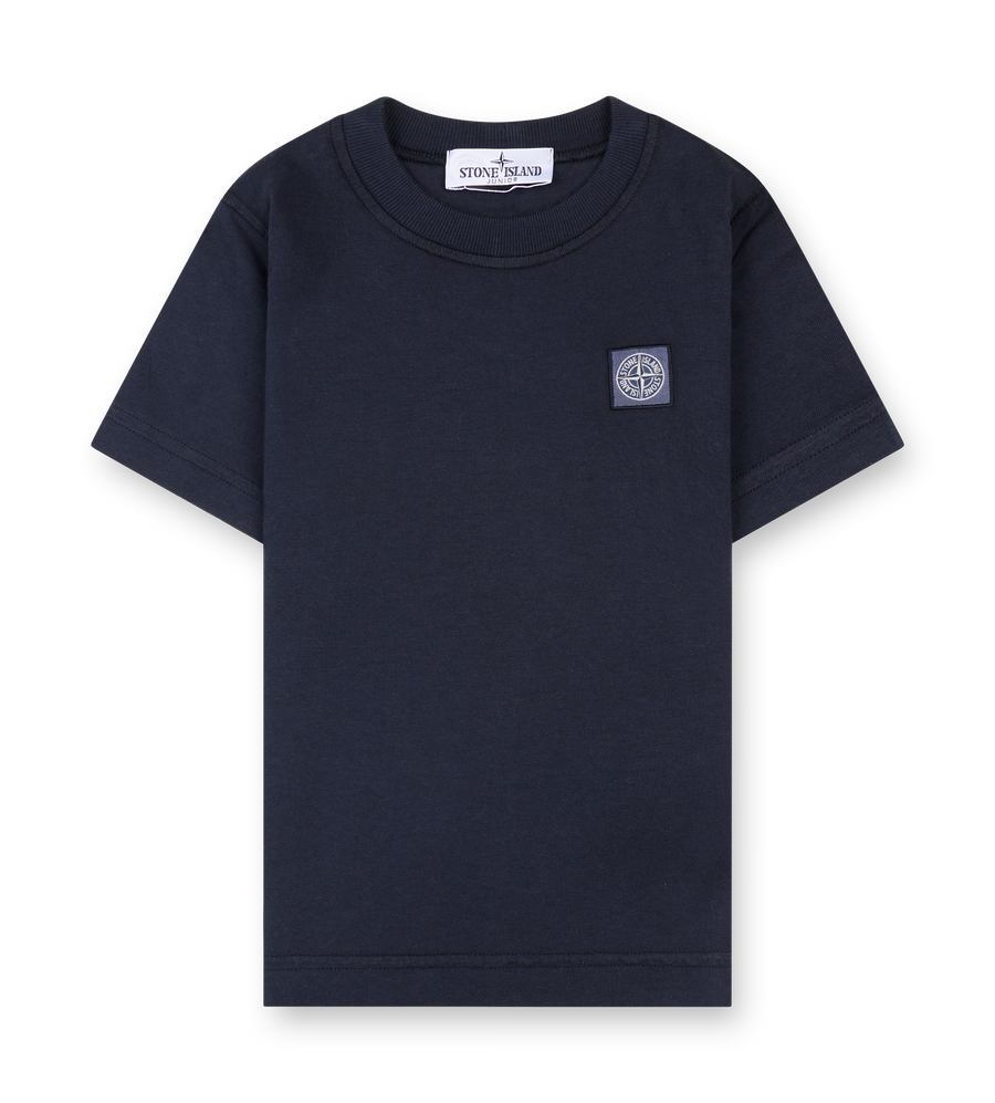 Stone Island Junior Logo Patch T-Shirt in Navy Blue (Kids)