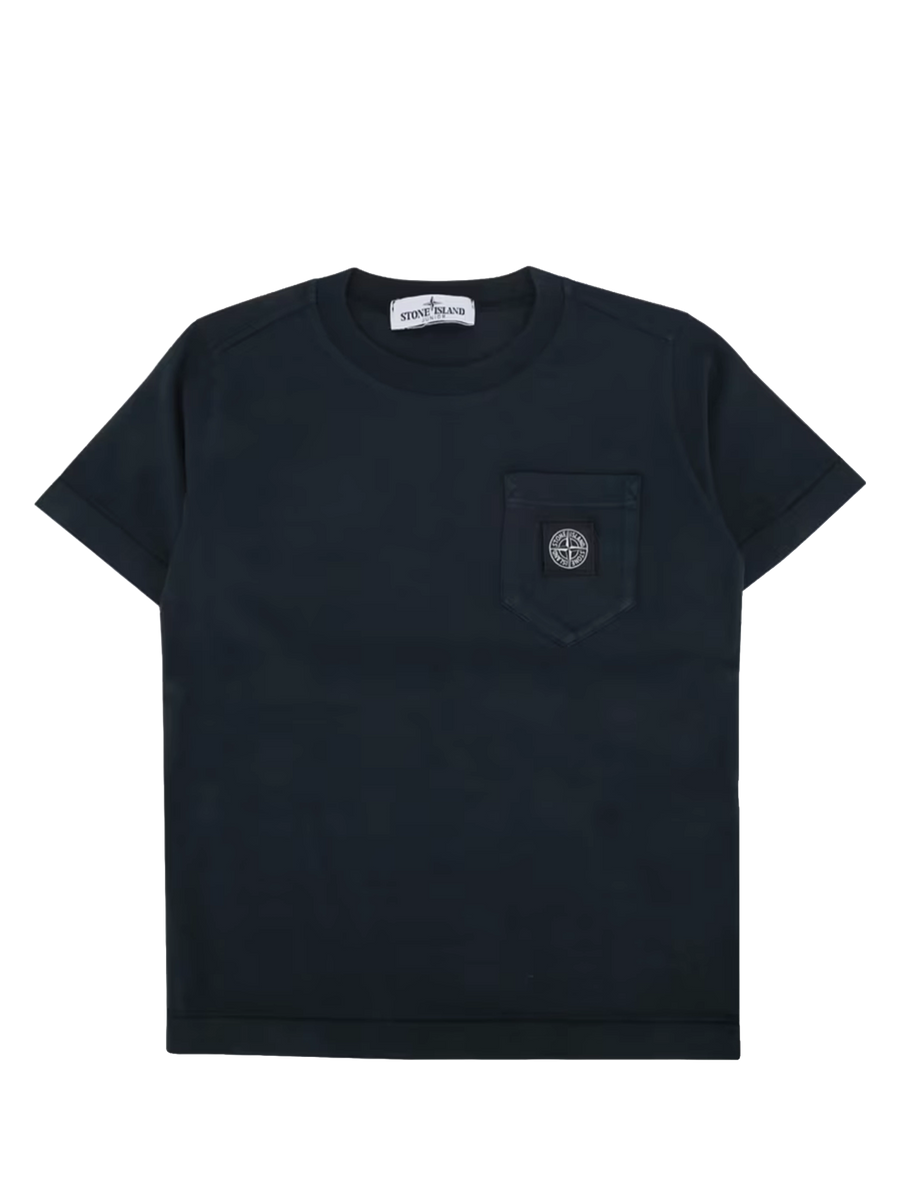Stone Island Junior Compass Patch T-Shirt in Donkerblauw