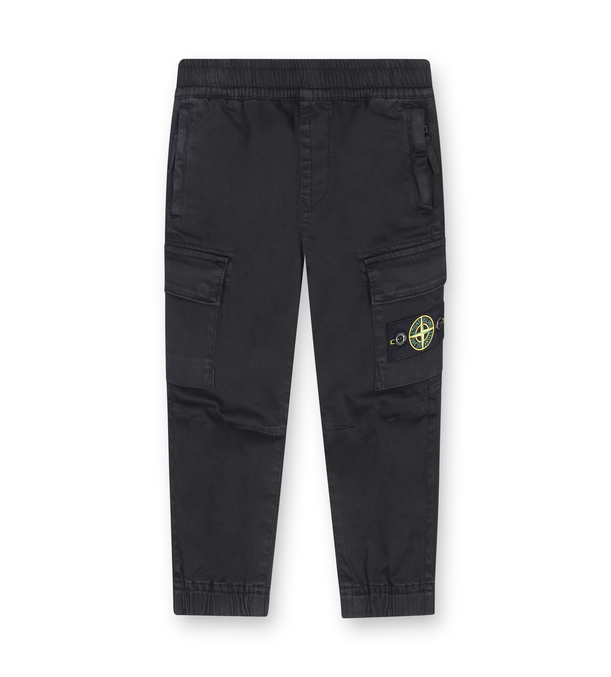 Stone Island Junior Tapered Cargo Trousers in Black (Kids)