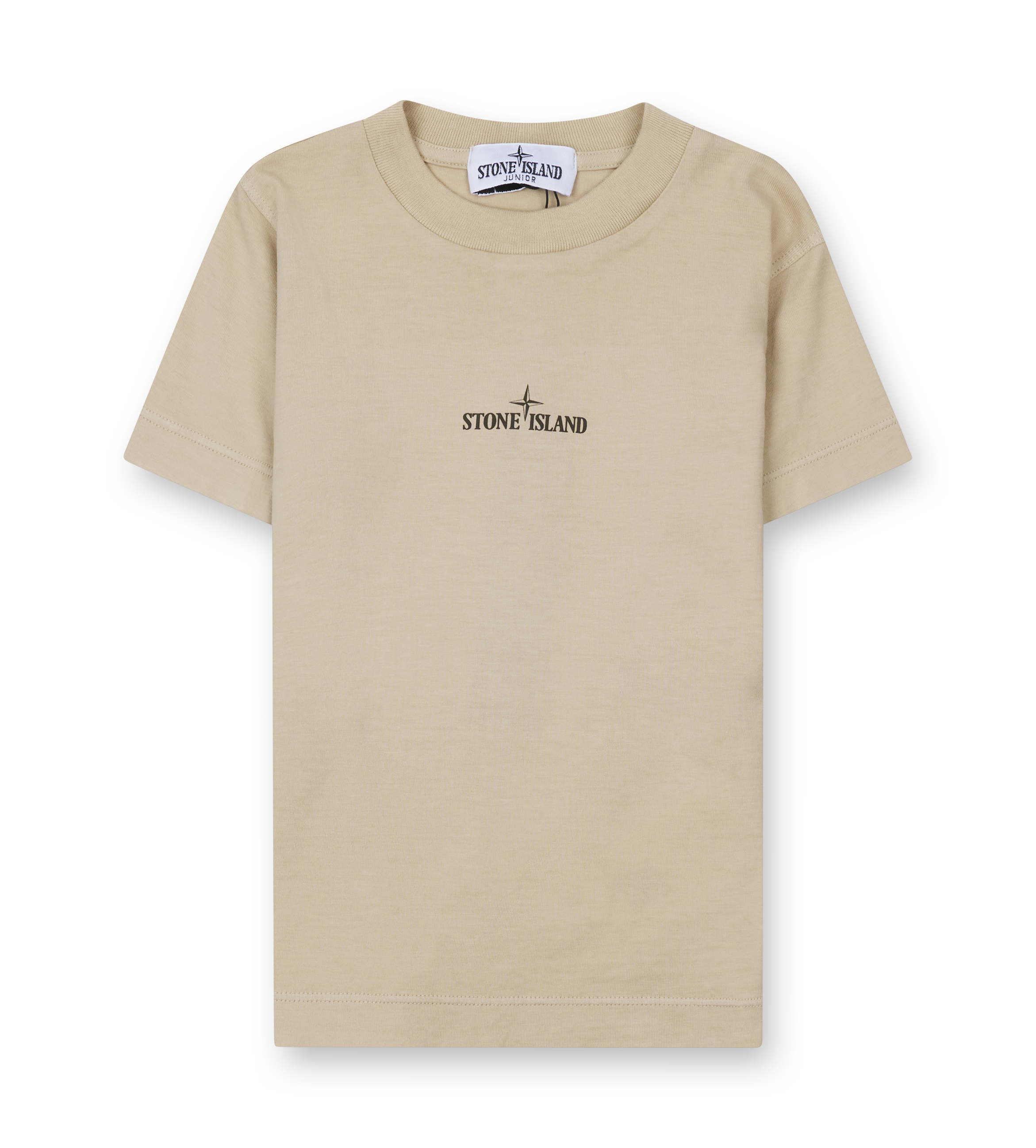 Stone Island Logo Print T-Shirt in Sand
