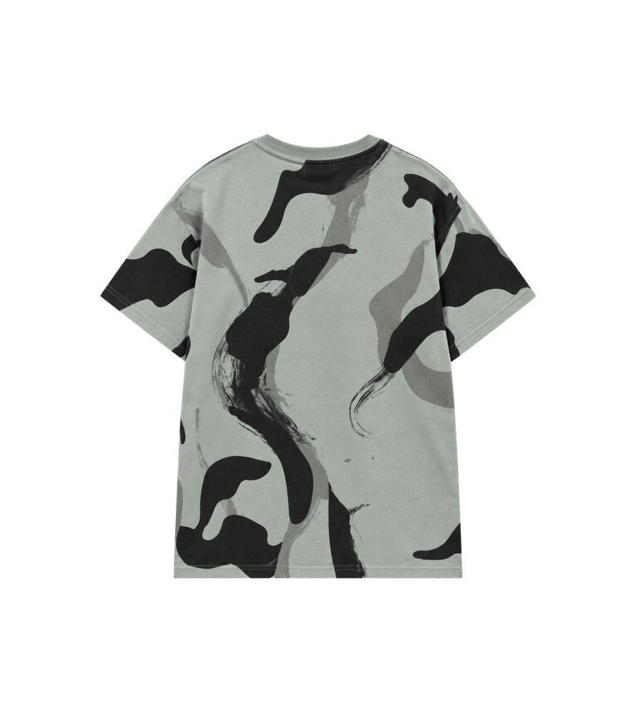 Kids Lichtblauw T-shirt met camouflageprint