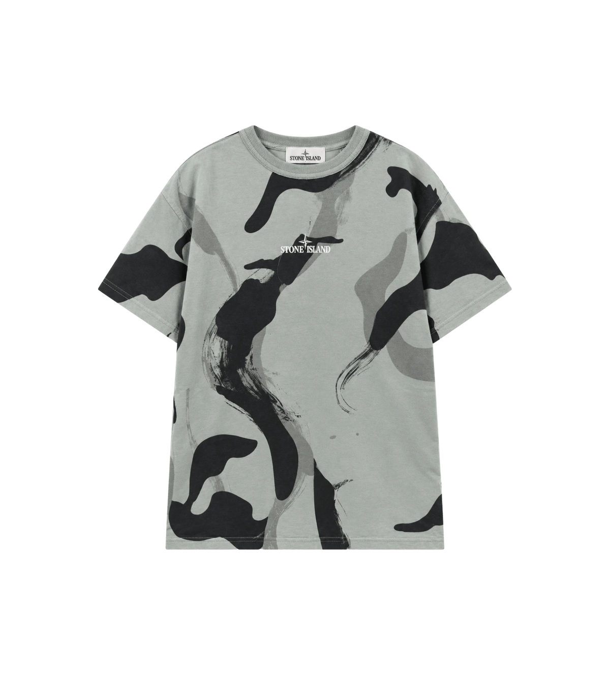 Kids Lichtblauw T-shirt met camouflageprint