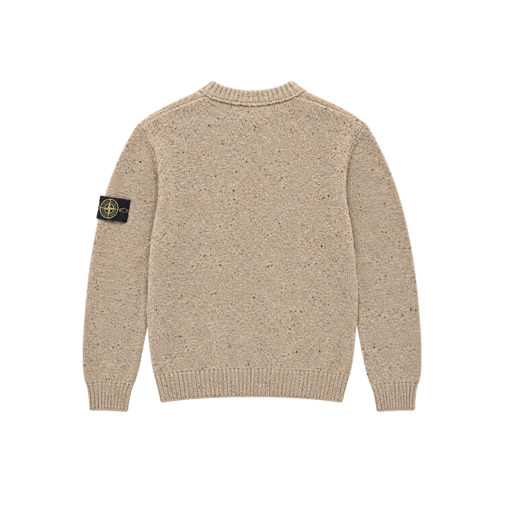Kids Light Brown Melange Knit Sweater