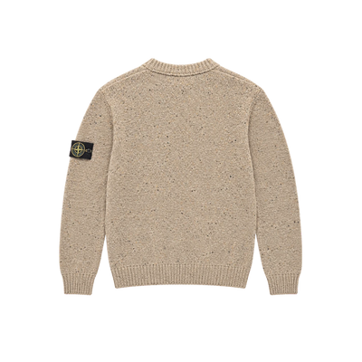 Kids Light Brown Melange Knit Sweater