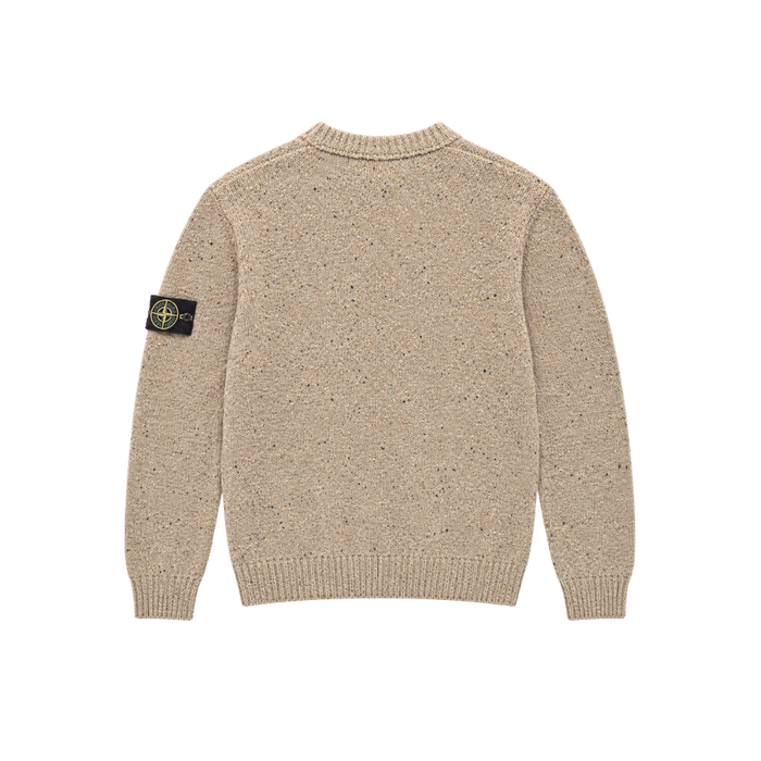 Kids Light Brown Melange Knit Sweater