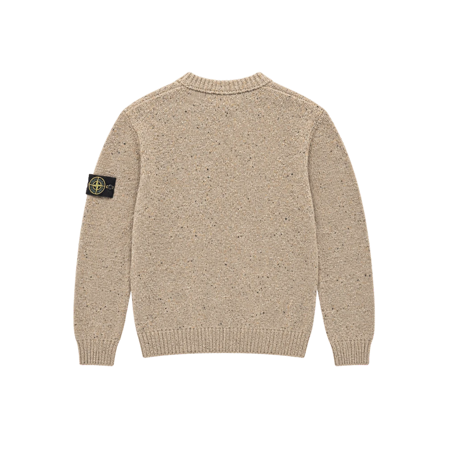 Kids Light Brown Melange Knit Sweater