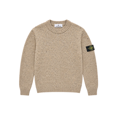 Kids Light Brown Melange Knit Sweater