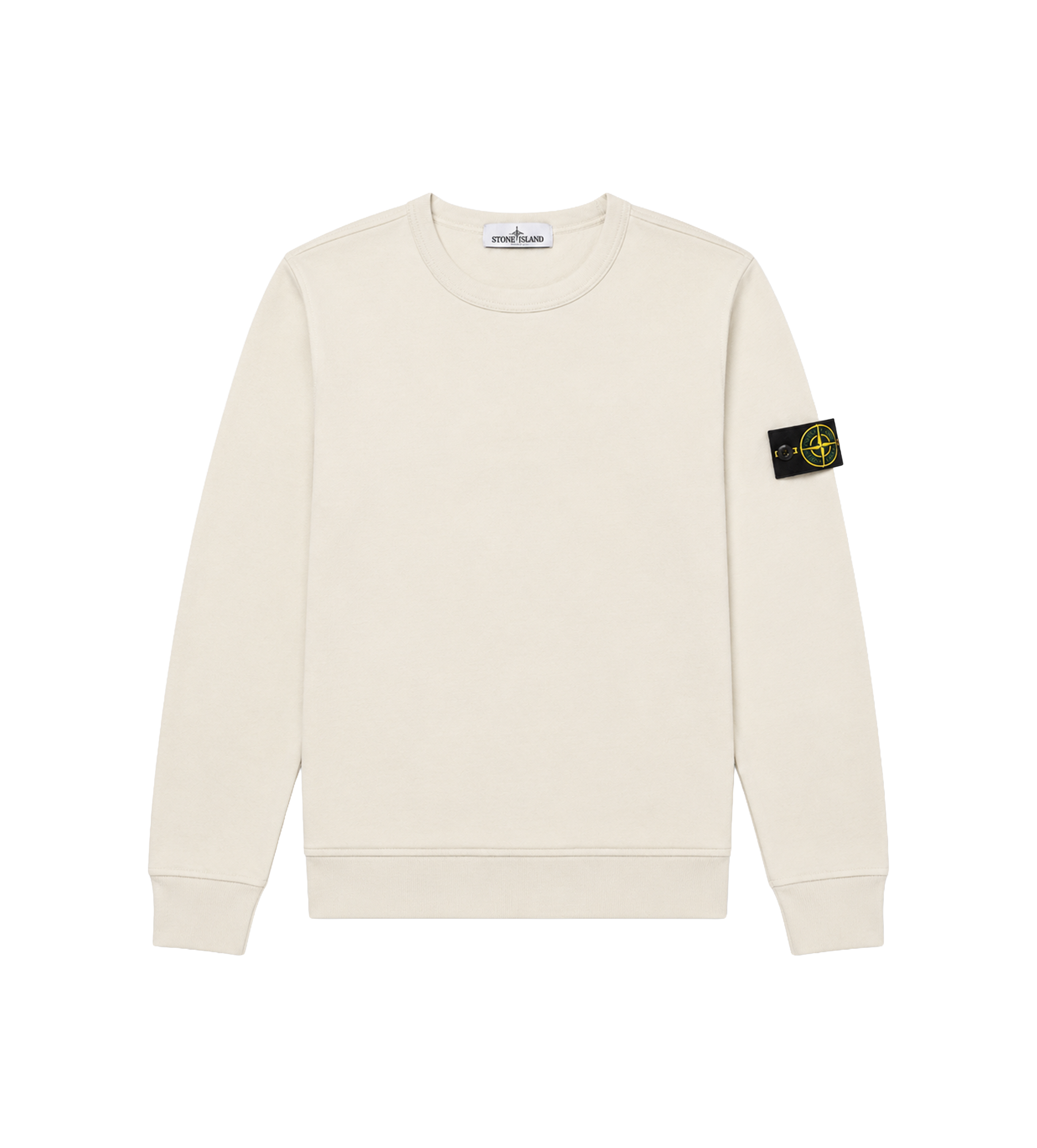 Stone Island Junior Compass Badge Sweatshirt in Beige