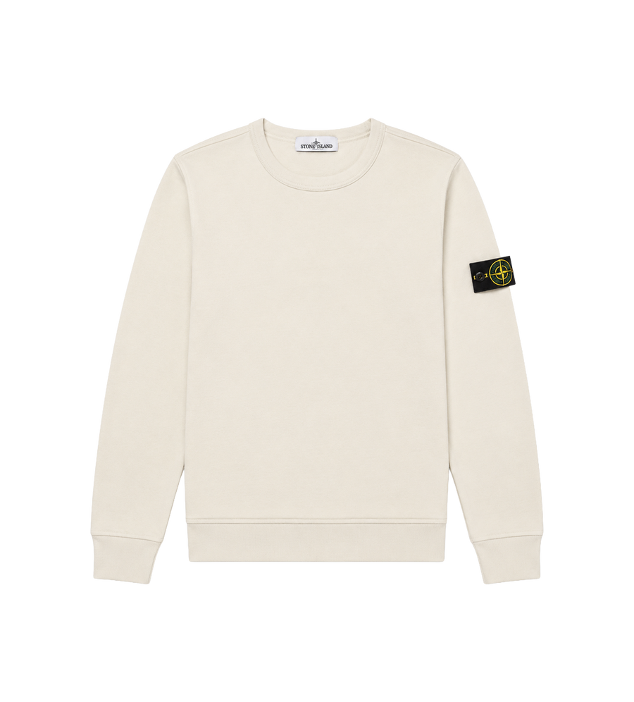 Stone Island Junior Compass Badge Sweatshirt in Beige