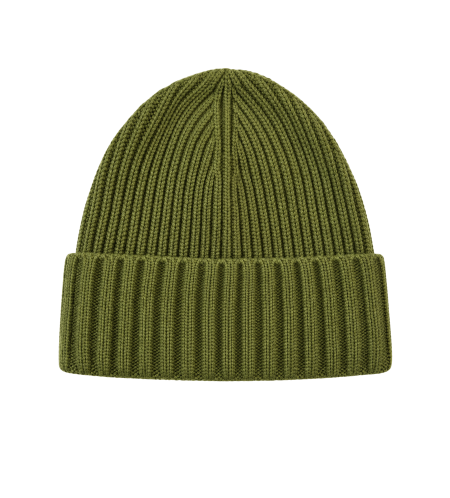 Kids Full Rib RWS Wool Beanie Military Green