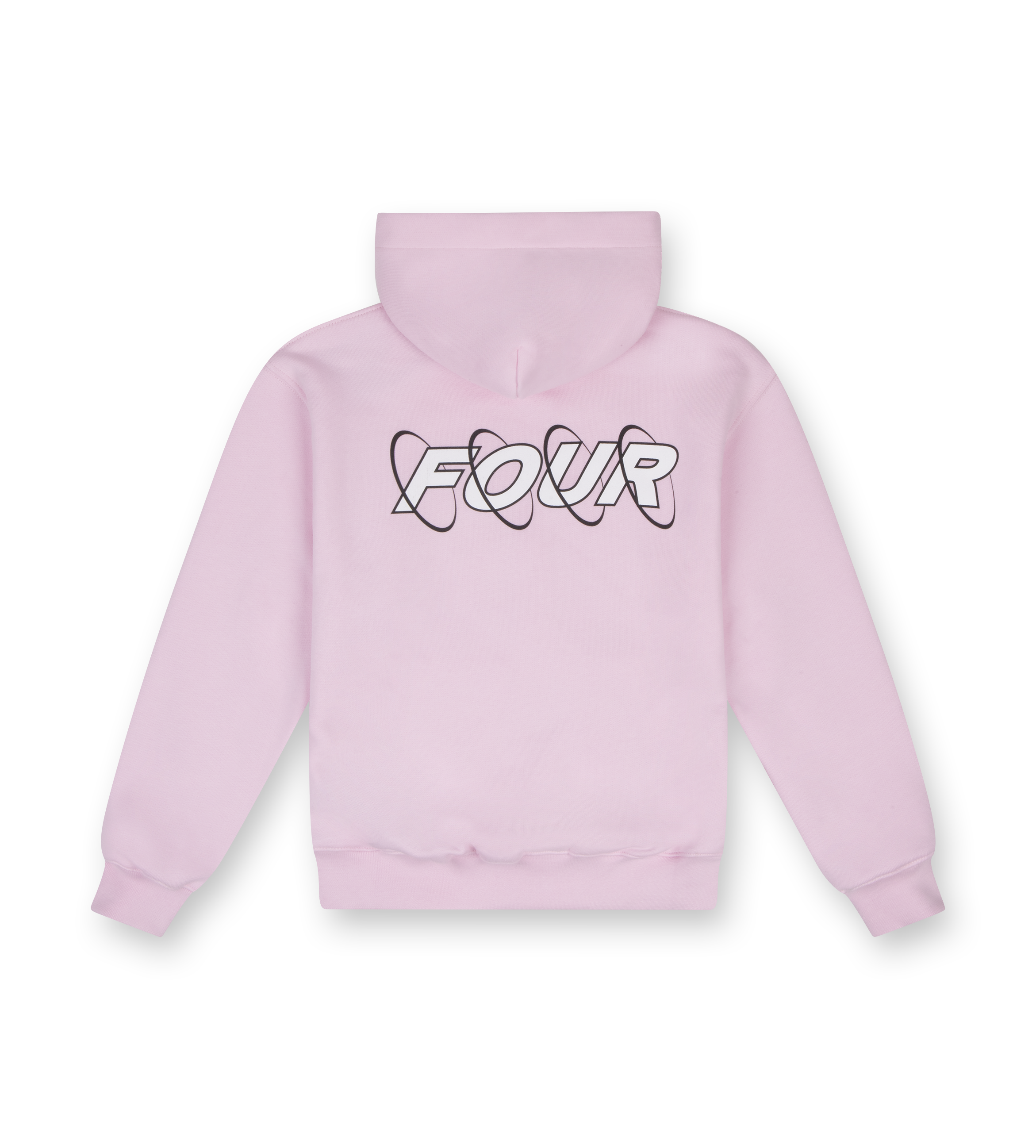 Circles Zip Up Hoodie Soft Pink/ White
