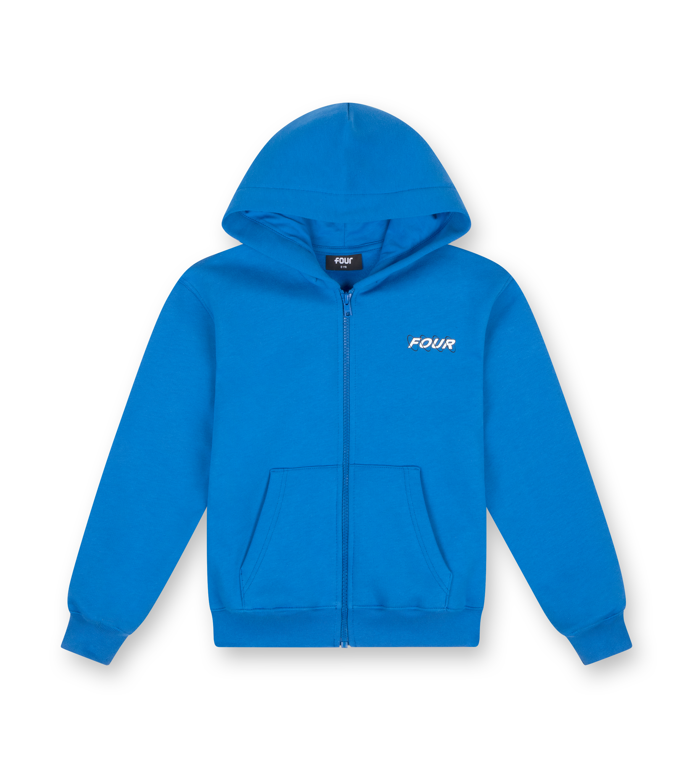 Circles Zip Up Hoodie Princess Blue/ White