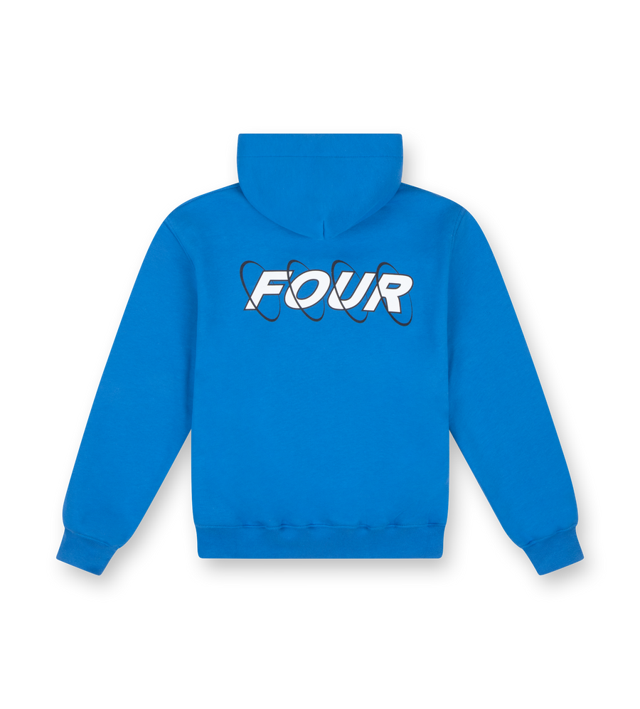 Circles Zip Up Hoodie Princess Blue/ White