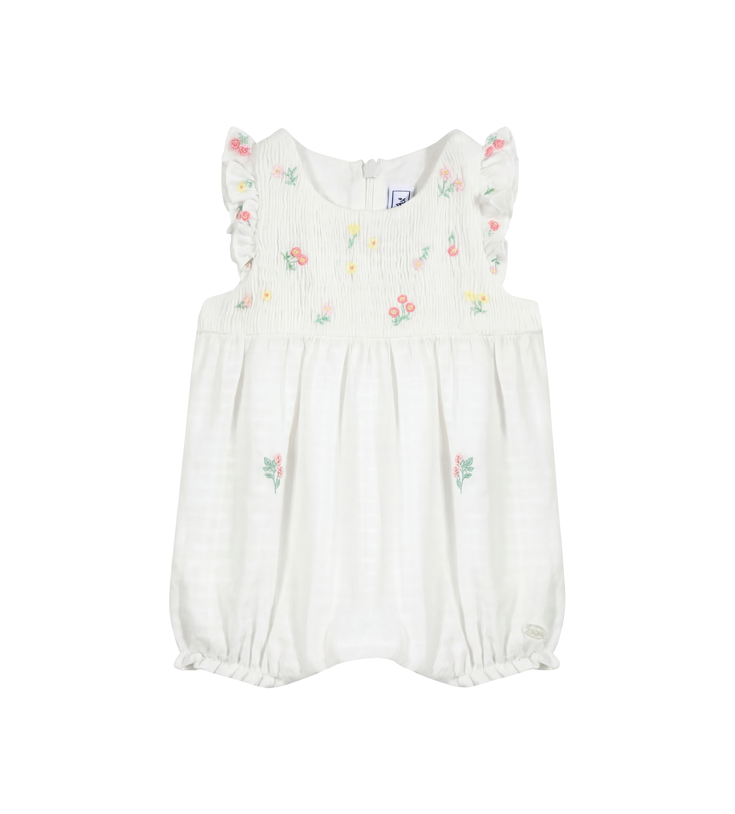 Tartine et Chocolat Geborduurde baby-jumpsuit in wit