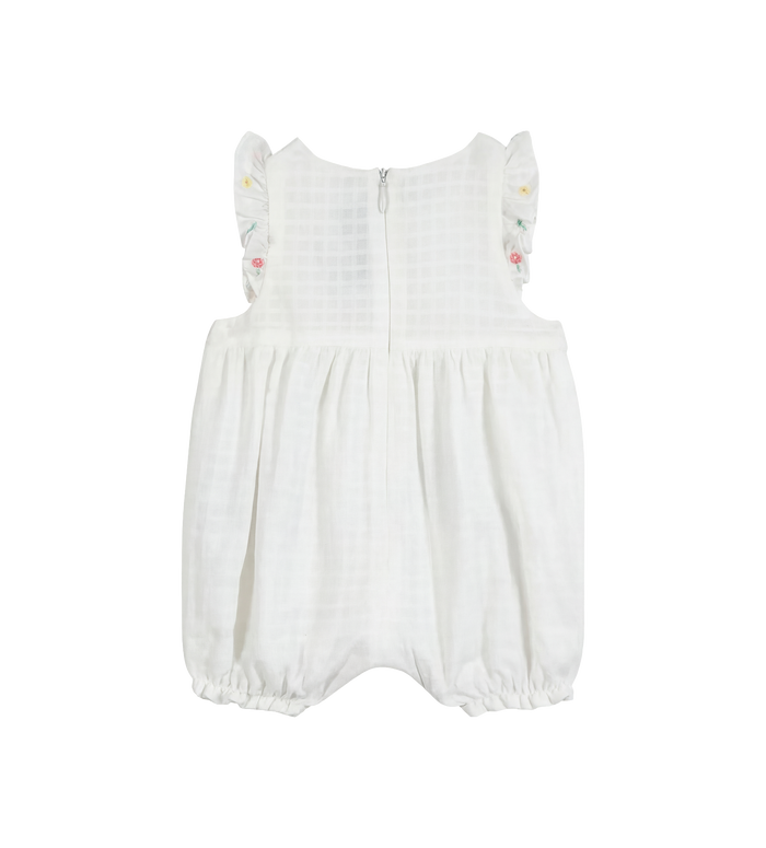 Baby Embroidered Jumpsuit in White