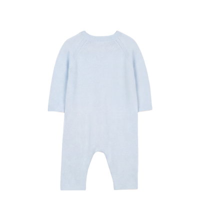 Baby Rabbit Motif Baby Sleepsuit in Sky Blue