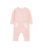 Baby Embroidered Baby Sleepsuit in Pink