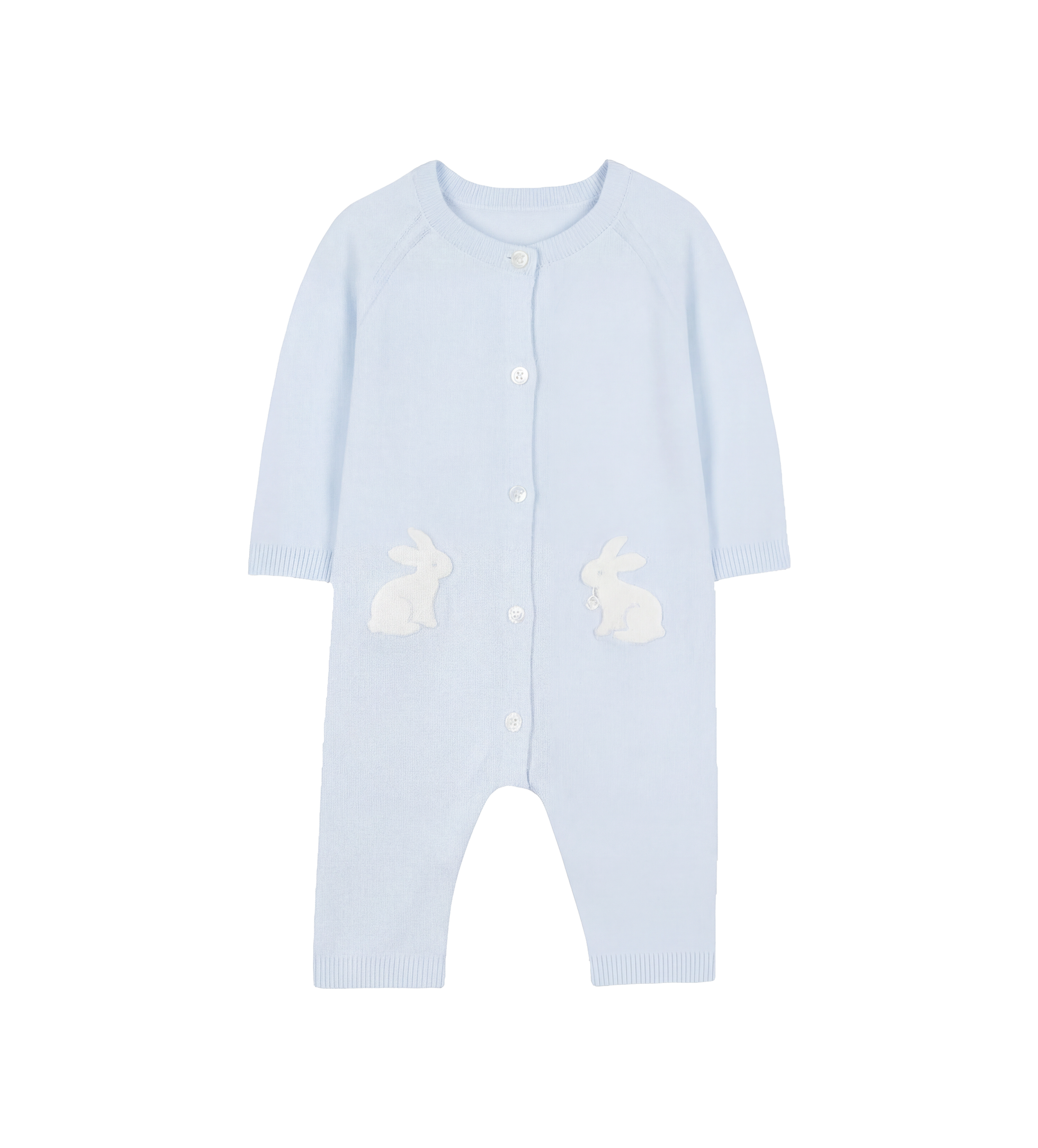 Tartine et Chocolat Babypyjama met konijnmotief in hemelsblauw