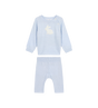 Baby Rabbit Embroidered Baby Set in Sky Blue