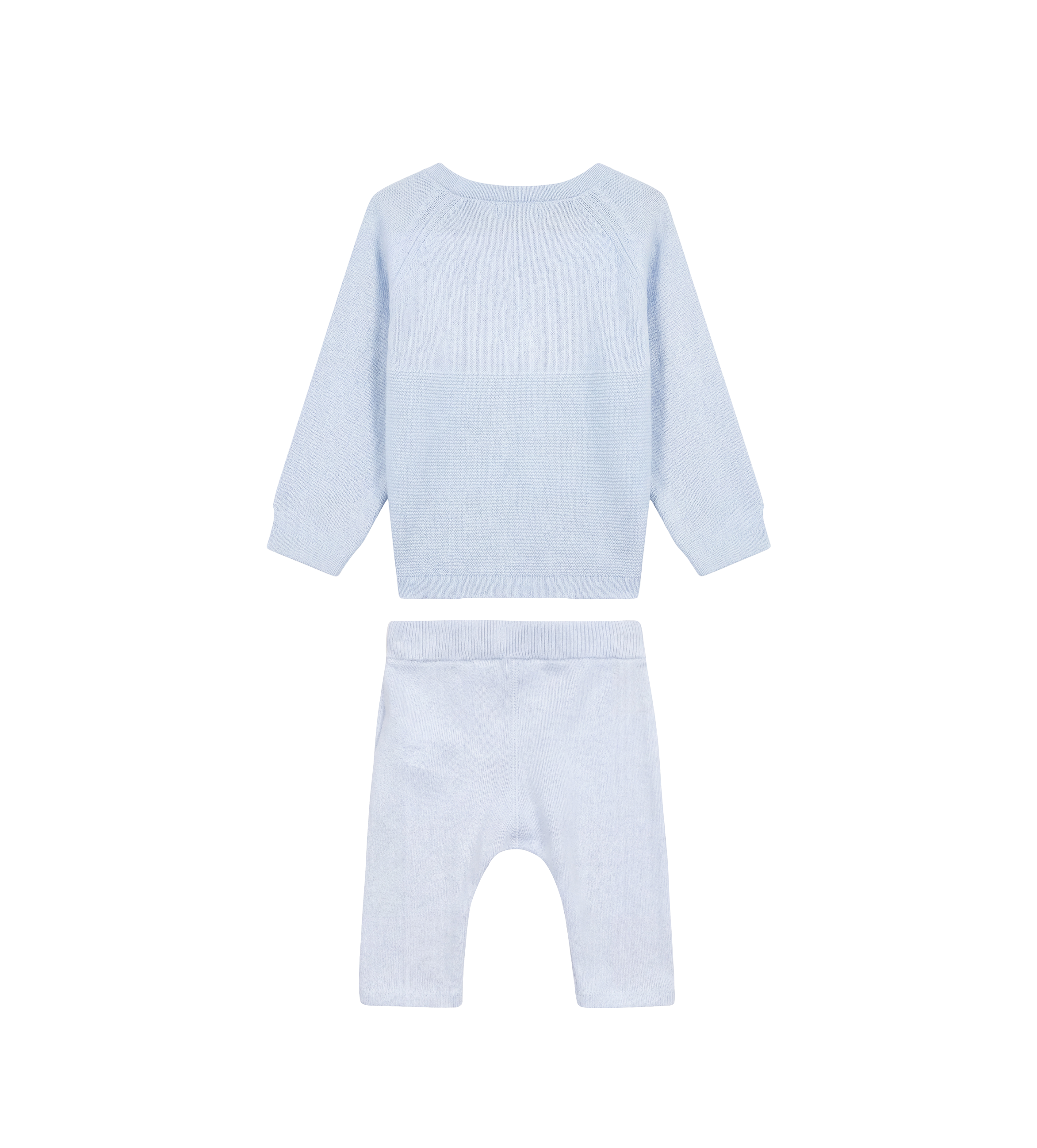 Tartine et Chocolat Geborduurde babyset met konijn in hemelsblauw